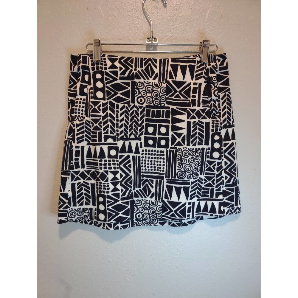 J. Crew Stretch black & white mini skirt